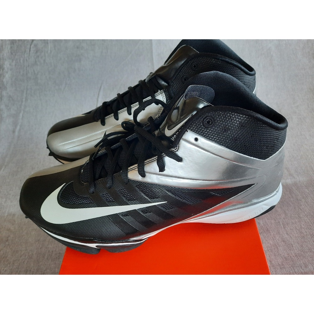 Nike Men US 13.5 Vapor Pro 3/4 Destroyer Turf Football Cleats 527879-010 Mid-Top